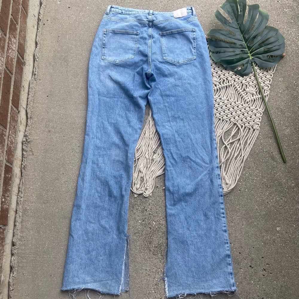 Zara High Rise Split Leg Jeans Size 10 - Picture 7 of 10